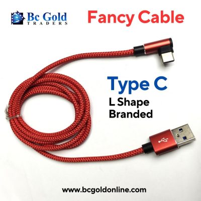 Fancy Cable Type C L Shape Branded