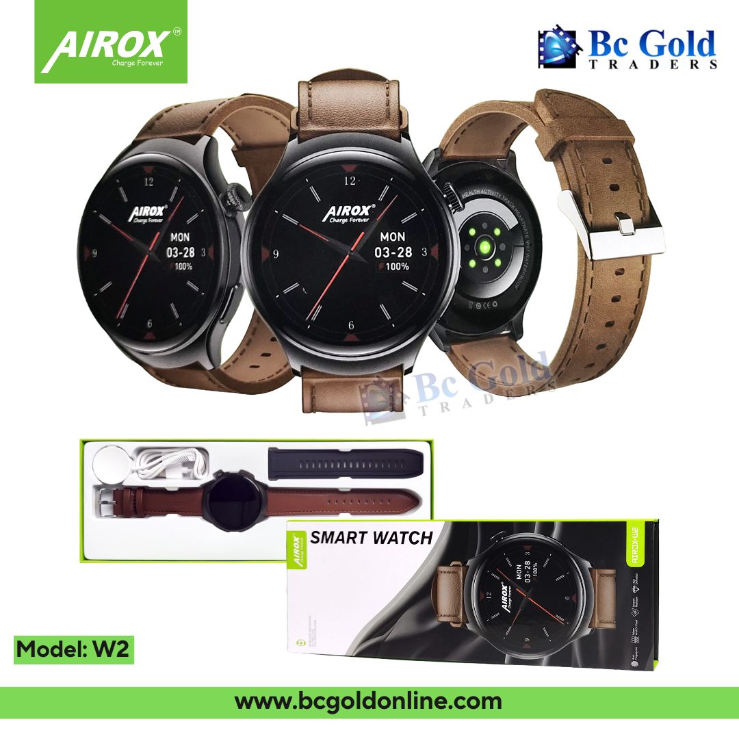 Airox W2 Smart Watch Round Dial - SW-24050012